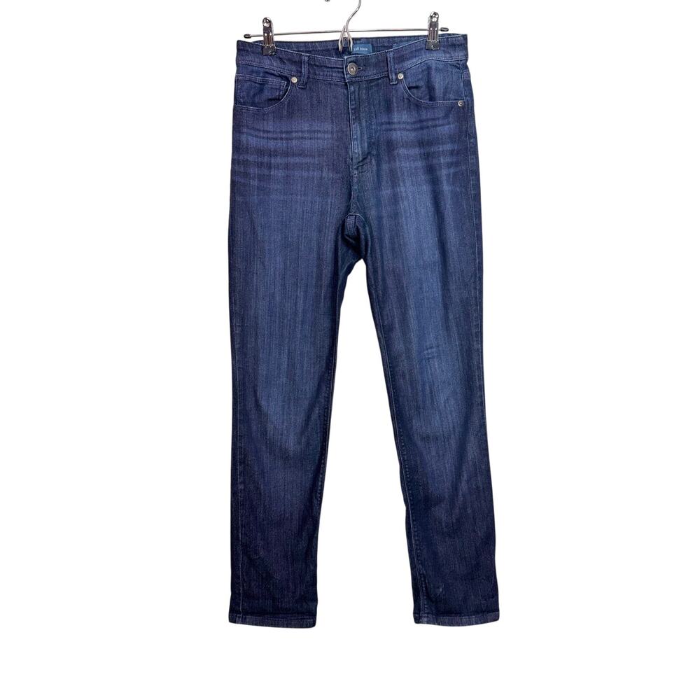 J. Jill blue denim jeans High Rise Straight leg stretch elevated 5 pocket Sz 6